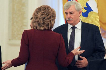 Полтавченко делегировал Матвиенко в Совет Федерации