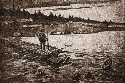 1915. Чудесное спасение походной церкви на реке Сан в Галиции