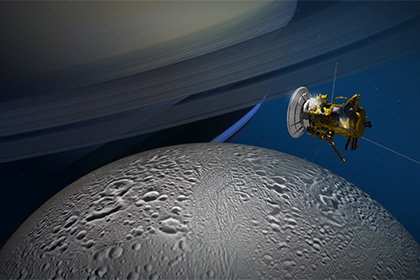 Станция Cassini сделала снимки Мимаса и Пандоры