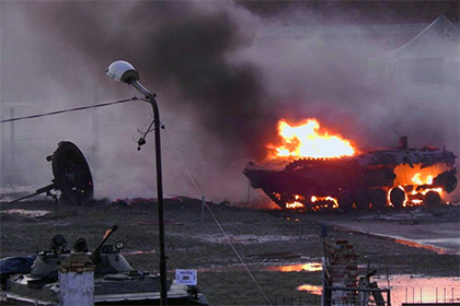 В Калининградской области взорвалась загоревшаяся БМП