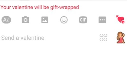 В Facebook добавили кнопку для отправки сообщений-валентинок