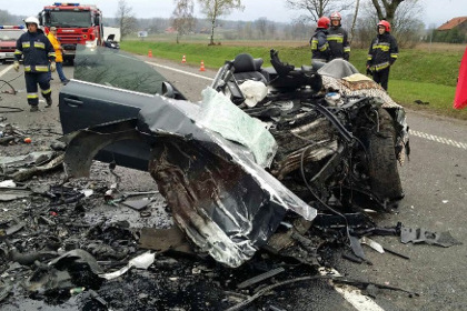Двое россиян погибли в аварии на польской трассе