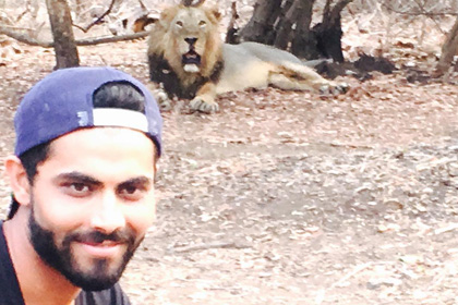 Индийскую звезду крикета оштрафовали за селфи со львом