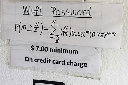 Ресторан в Техасе предложил посетителям решить уравнение для подключения к Wi-Fi
