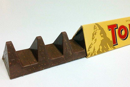 Промежутки между шоколадными треугольниками Toblerone увеличили ради экономии