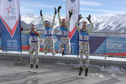 Француженки выиграли гонку патрулей на Всемирных военных играх в Сочи