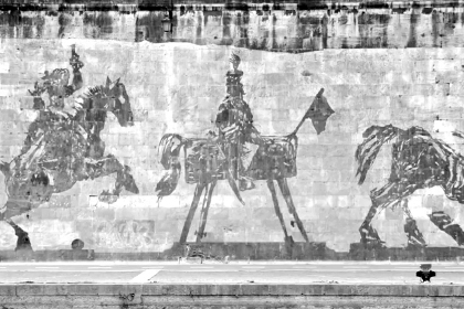В Риме вандалы изрисовали монументальную 550-метровую фреску Уильяма Кентриджа