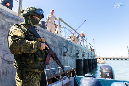 На стройке Крымского моста прошли антитеррористические учения
