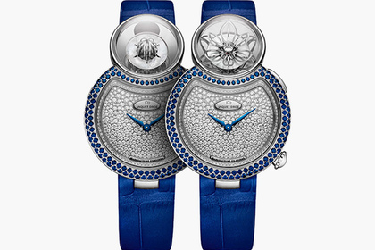 Jaquet Droz украсил часы раскрывающимся лотосом и бриллиантовым бриолетом