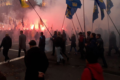 В киевском марше националистов приняли участие 10 тысяч человек