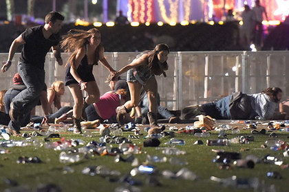 В сети опубликовано видео начала стрельбы в Лас-Вегасе