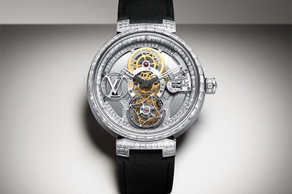 Louis Vuitton выложил бриллиантами платиновые часы с турбийоном