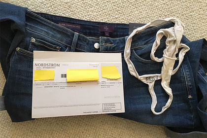 Британка обнаружила грязное белье в кармане новых джинсов