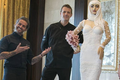 В Дубае испекли и съели шоколадную невесту в платье за миллион долларов