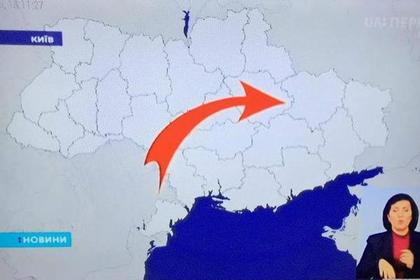 Украинский телеканал стер Крым с лица Земли