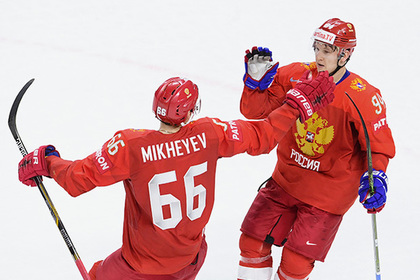 Сборная России одержала четвертую разгромную победу на чемпионате мира по хоккею
