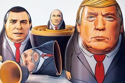 Путин и Трамп оказались в одной матрешке на обложке Time