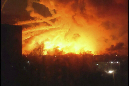 На Украине взорвался очередной склад боеприпасов