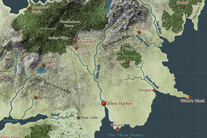 Фанаты создали в интернете карту мира «Игры престолов»