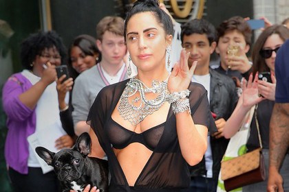 Леди Гага прошлась по Нью-Йорку в прозрачном белье