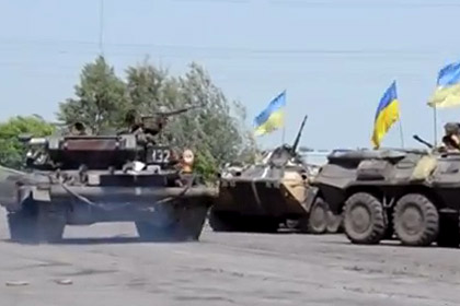 Минобороны Украины показало танки под Славянском