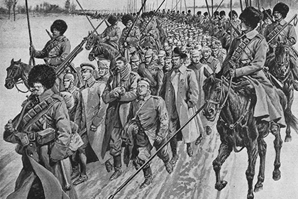 1914. Как русский солдат с лопатой двух немцев в плен взял