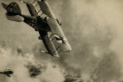 1914. Воздушный бой аэропланов над Варшавой