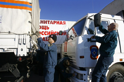 Грузовики с гуманитарной помощью для Донбасса прошли таможню