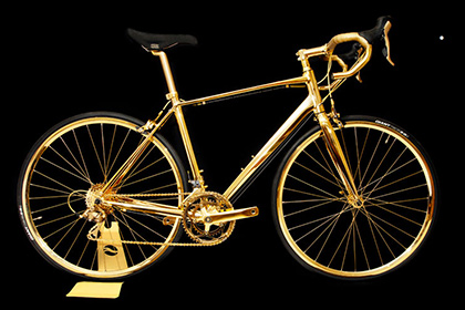 Британская компания создала самый дорогой золотой велосипед