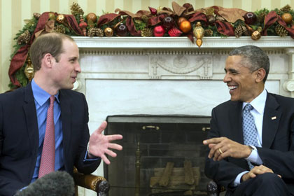 Принц Уильям и Барак Обама обсудили проблемы отцовства