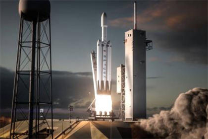 SpaceX представила анимацию полета тяжелой ракеты Falcon Heavy