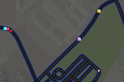 На картах Google предложили сыграть в Pac-Man