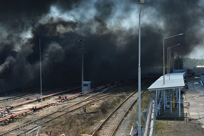 На нефтебазе под Киевом произошло новое возгорание