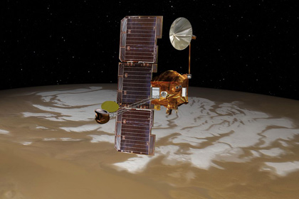 Станция Mars Odyssey совершит 60-тысячный виток вокруг вокруг Красной планеты