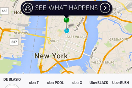 Uber попросил жителей Нью-Йорка повлиять на мэра