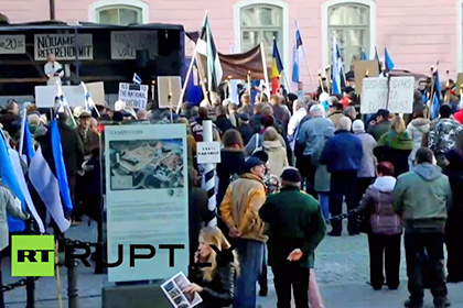 В Таллине тысяча человек вышла на митинг против приема беженцев