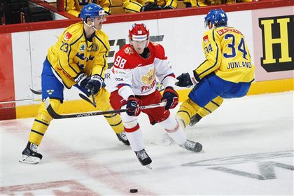 Сборная России забросила шесть шайб шведам в Еврохоккейтуре