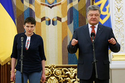 Савченко призвала россиян встать с колен