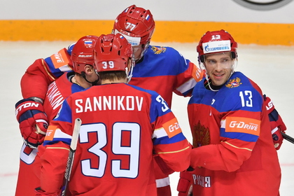 Сборная России забросила 10 шайб в ворота Дании на чемпионате мира по хоккею