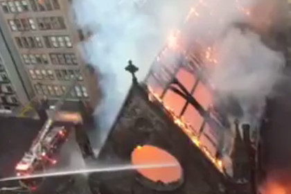 В Нью-Йорке сгорел сербский православный храм