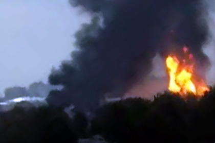Очевидцы разместили видео пожара на заводе BASF в Германии