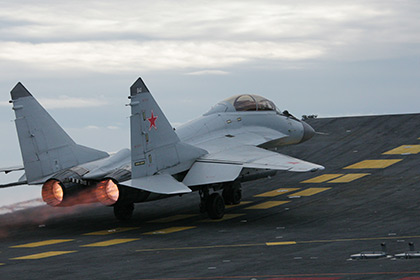 Минобороны назвало причину аварии МиГ-29 в Средиземном море