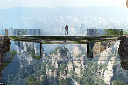 В Китае построят невидимый стеклянный мост