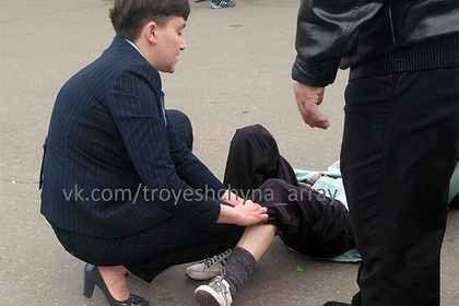 Автомобиль с Савченко сбил женщину в Киеве