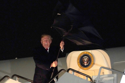 Трамп поборолся с зонтом и проиграл