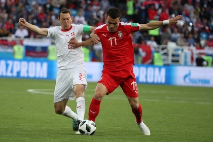 Сборная Швейцарии на последних минутах встречи вырвала победу у Сербии